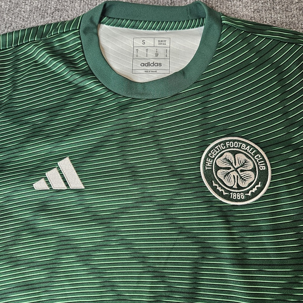 Celtic Football Club Jersey Adidas Soccer Futbol Size Small Slim Fit Green